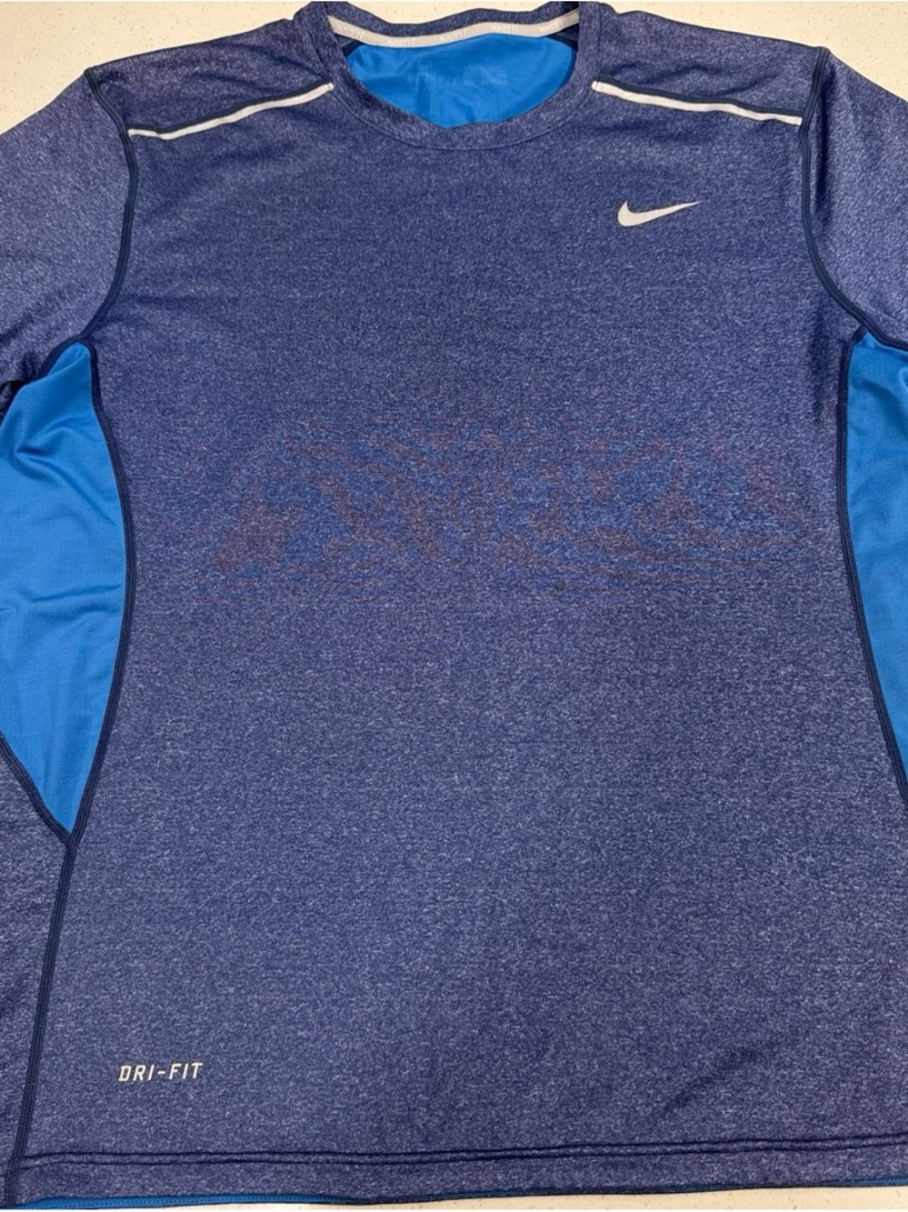 Nike Men’s Dri-FIT Heather Navy with Royal Blue Panels